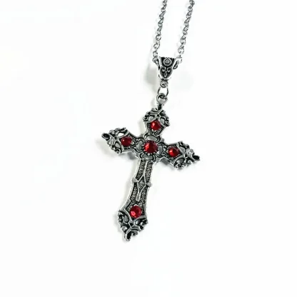 Vintage-style Cross Necklace - Image 4