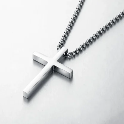 Simple Plain Cross Necklace