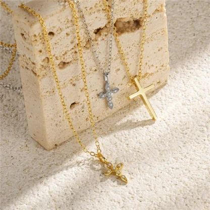 Minimalist Small Cross Necklace - Image 10