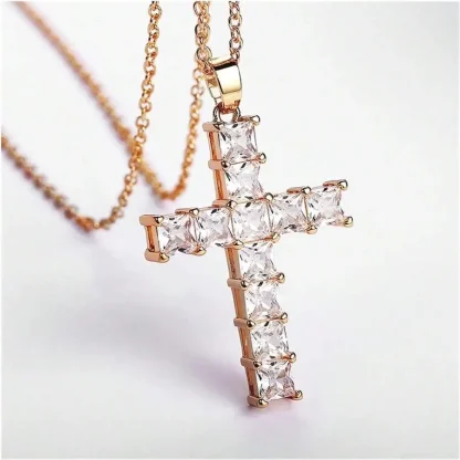 Women's Pink Cross Necklaces - Image 2