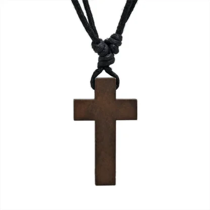 Simple Wooden Cross Necklaces - Image 5