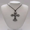 Large Choker Cross Necklace - Image 3